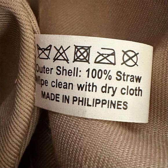 KAYU Women's Handwoven Natural Straw Basket Fully Lined Tote Drawstring Closure - Picture 12 of 12